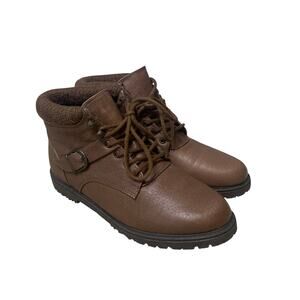 Leather Craft by Fashion Tradition Brown Ankle Boots Womens 7 minimalist casual